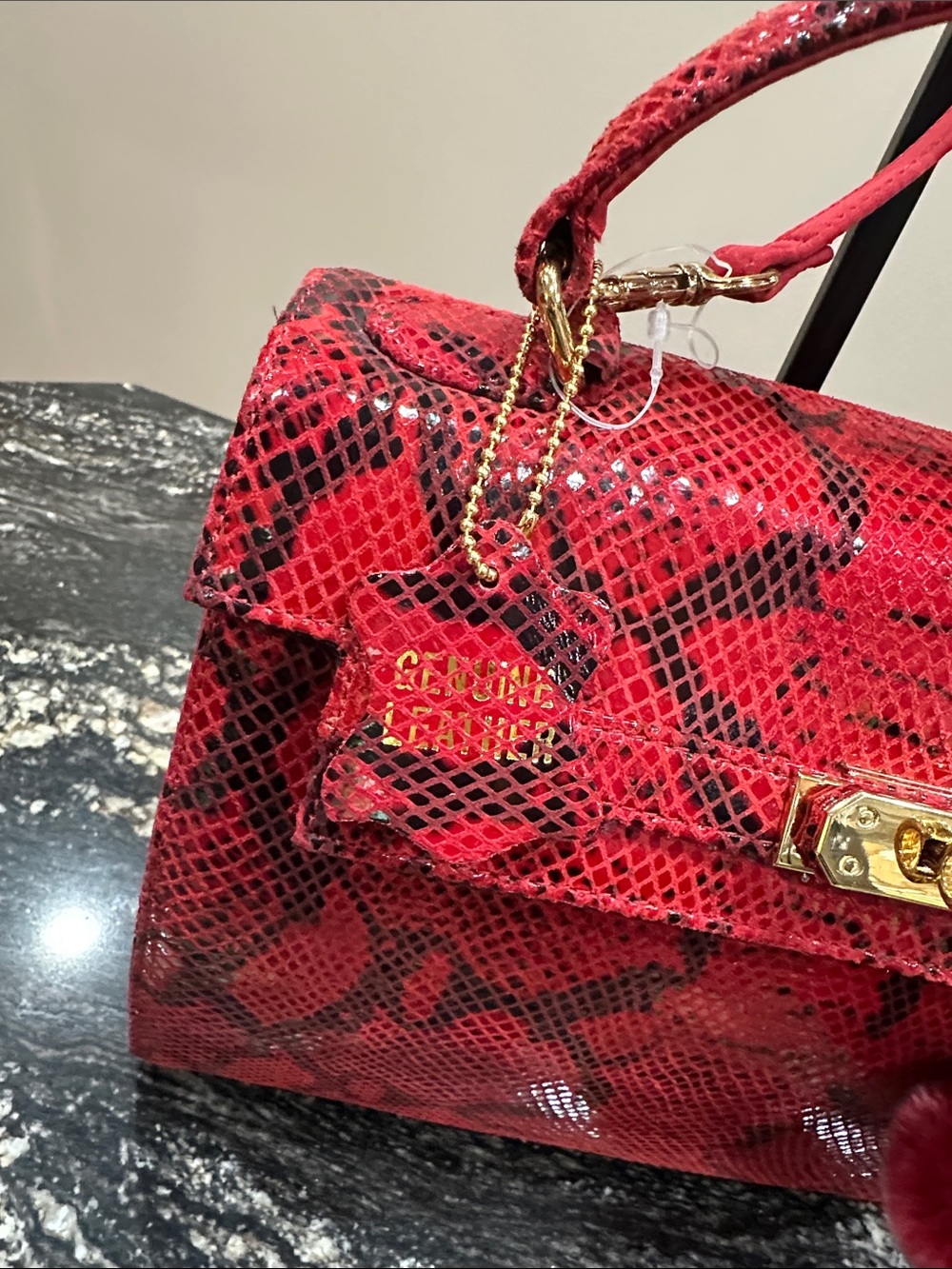 Valerie Stevens Snake Embossed Bag ❤️ - Picture 2 of 8